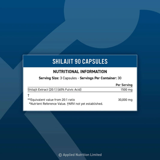 Applied Nutrition Shilajit Nutrition Facts