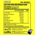 Beast Pharm Pump Nutrition Facts
