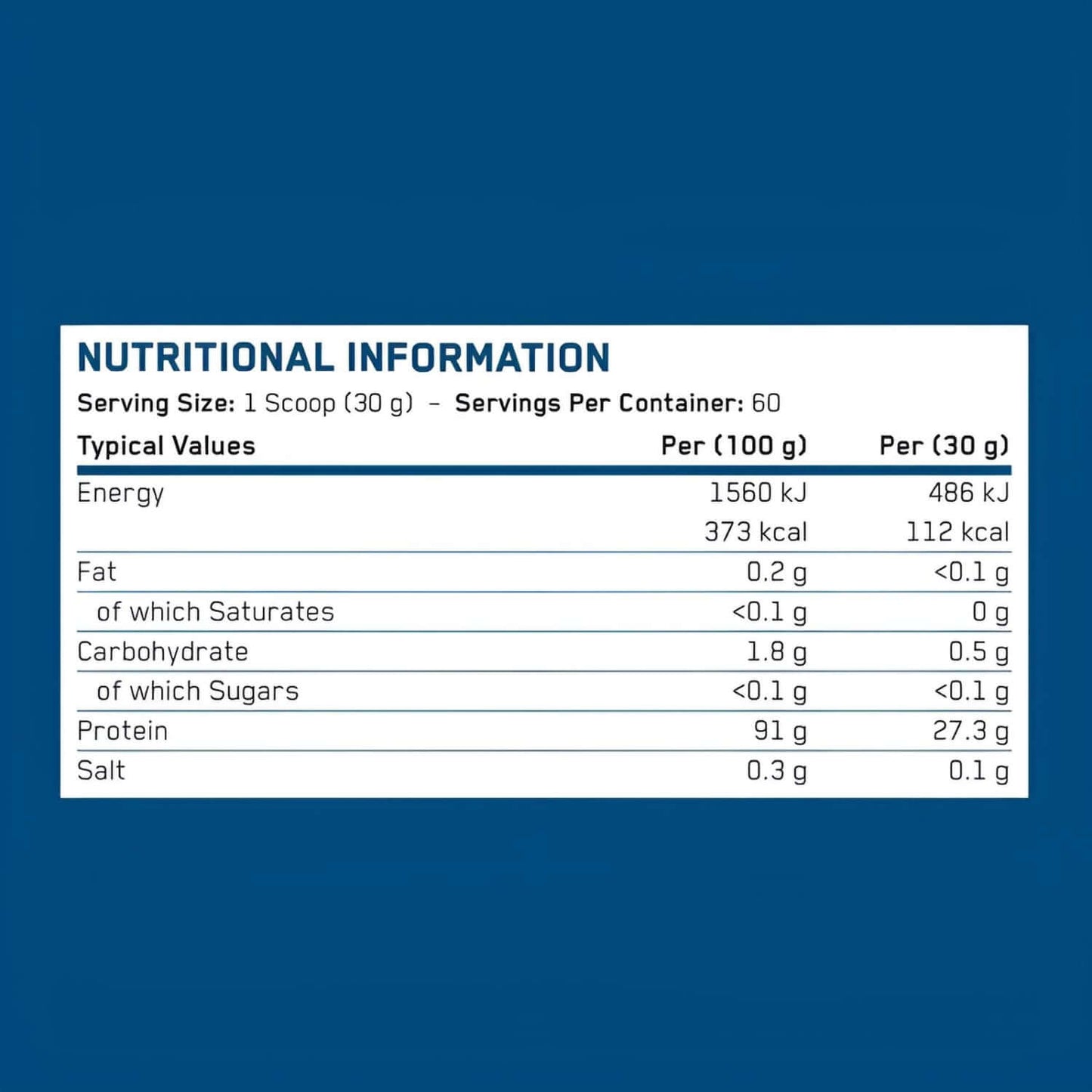 Applied Nutrition Beef-XP Nutrition Facts