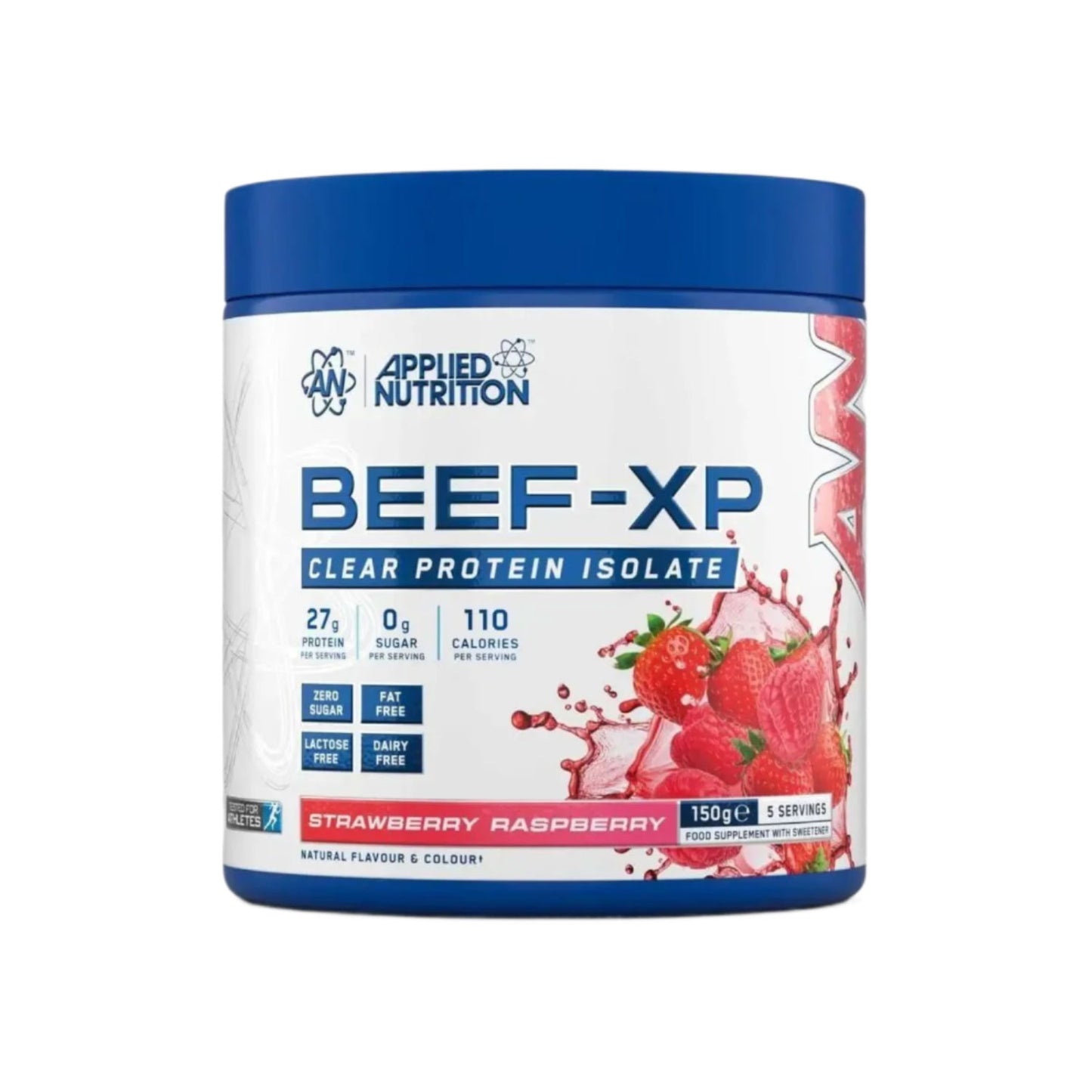 Applied Nutrition Beef-XP 150g Sample tub Size: 150g Flavour: Strawberry & Raspberry