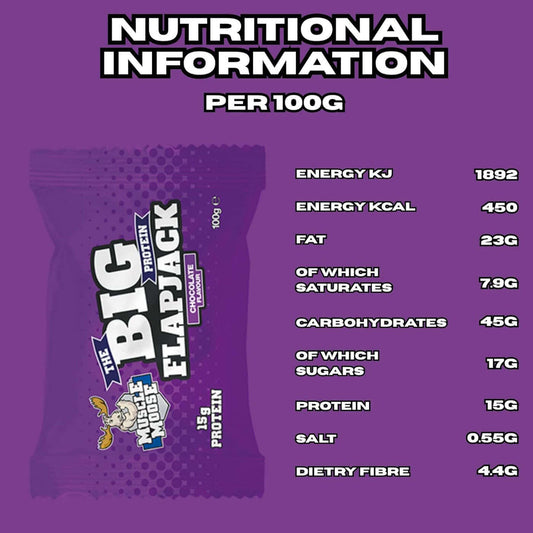 Muscle Moose Big Protein Flapjacks Nutrition Facts