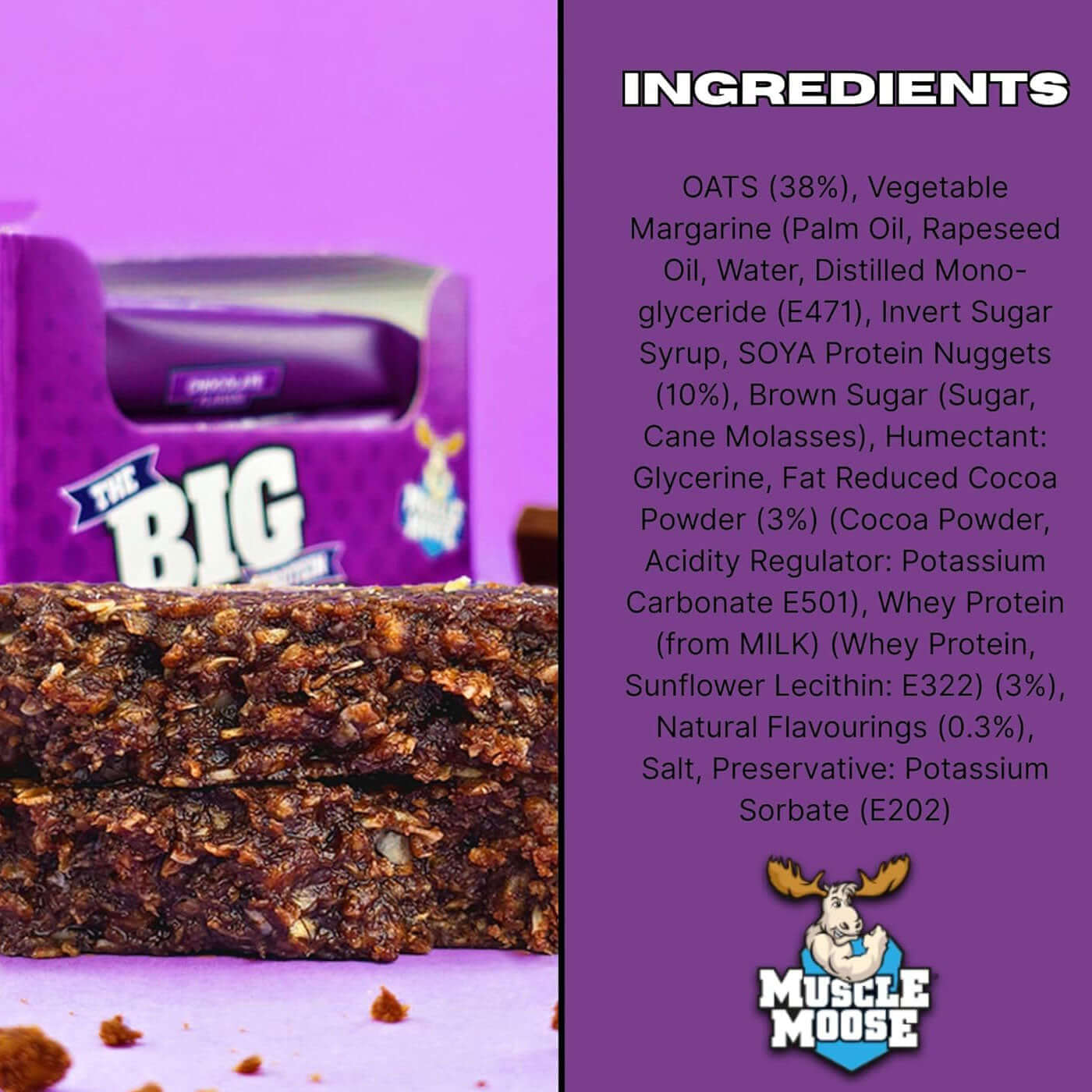 Muscle Moose Big Protein Flapjacks Ingredients