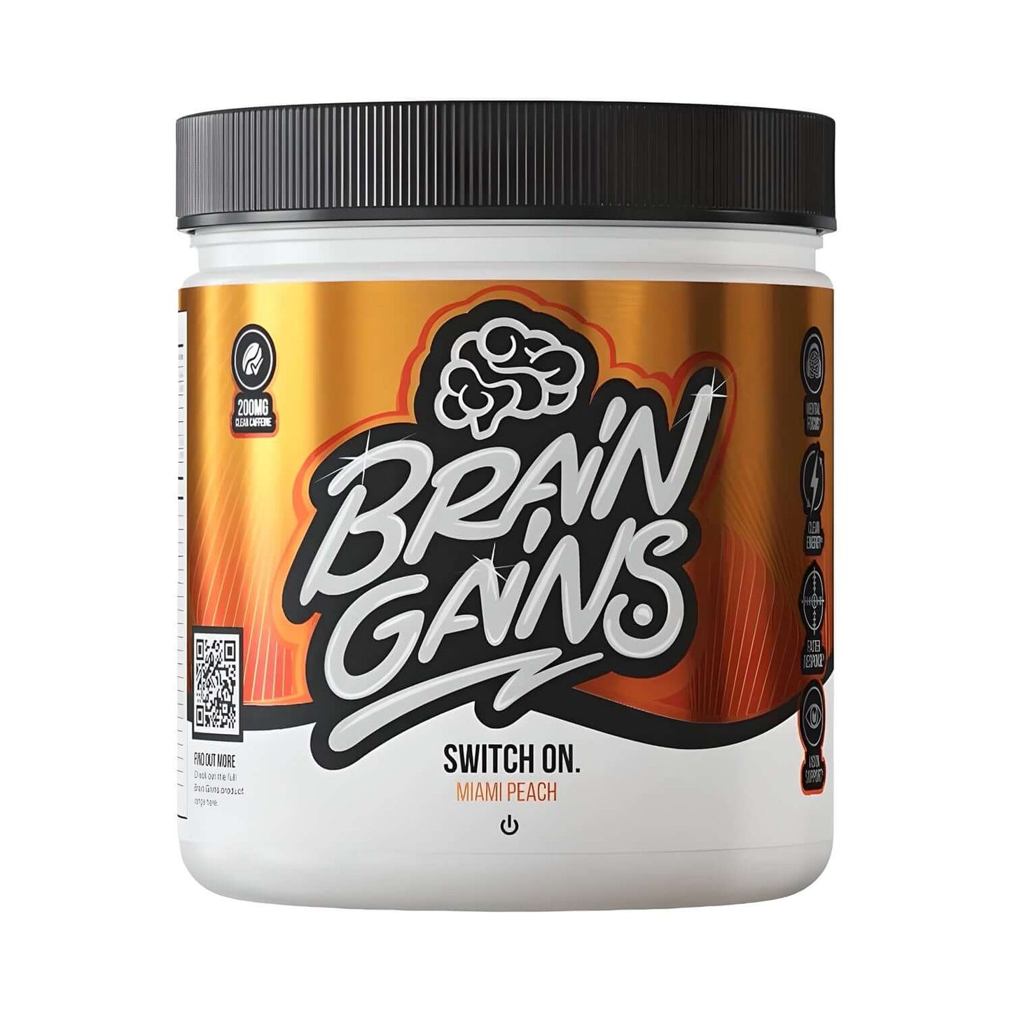 Brain Gains Switch On Size: 225g Flavour: Miami Peach