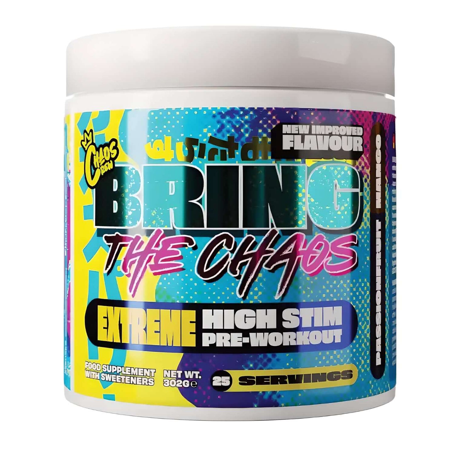 Chaos Crew Bring The Chaos Size: 25 Svgs Flavour: Passionfruit Mango