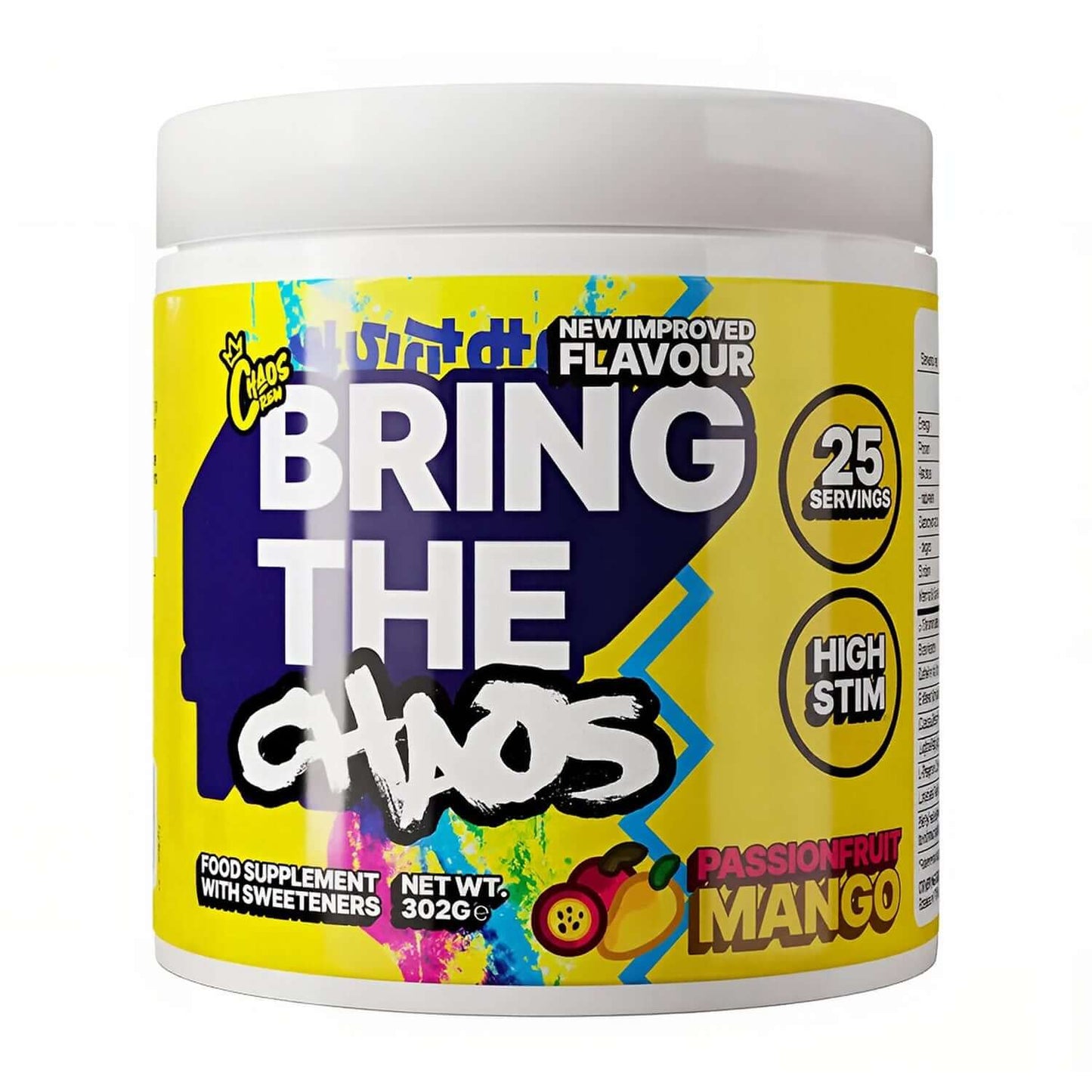 Chaos Crew Bring The Chaos Size: 25 Svgs Flavour: Passionfruit Mango