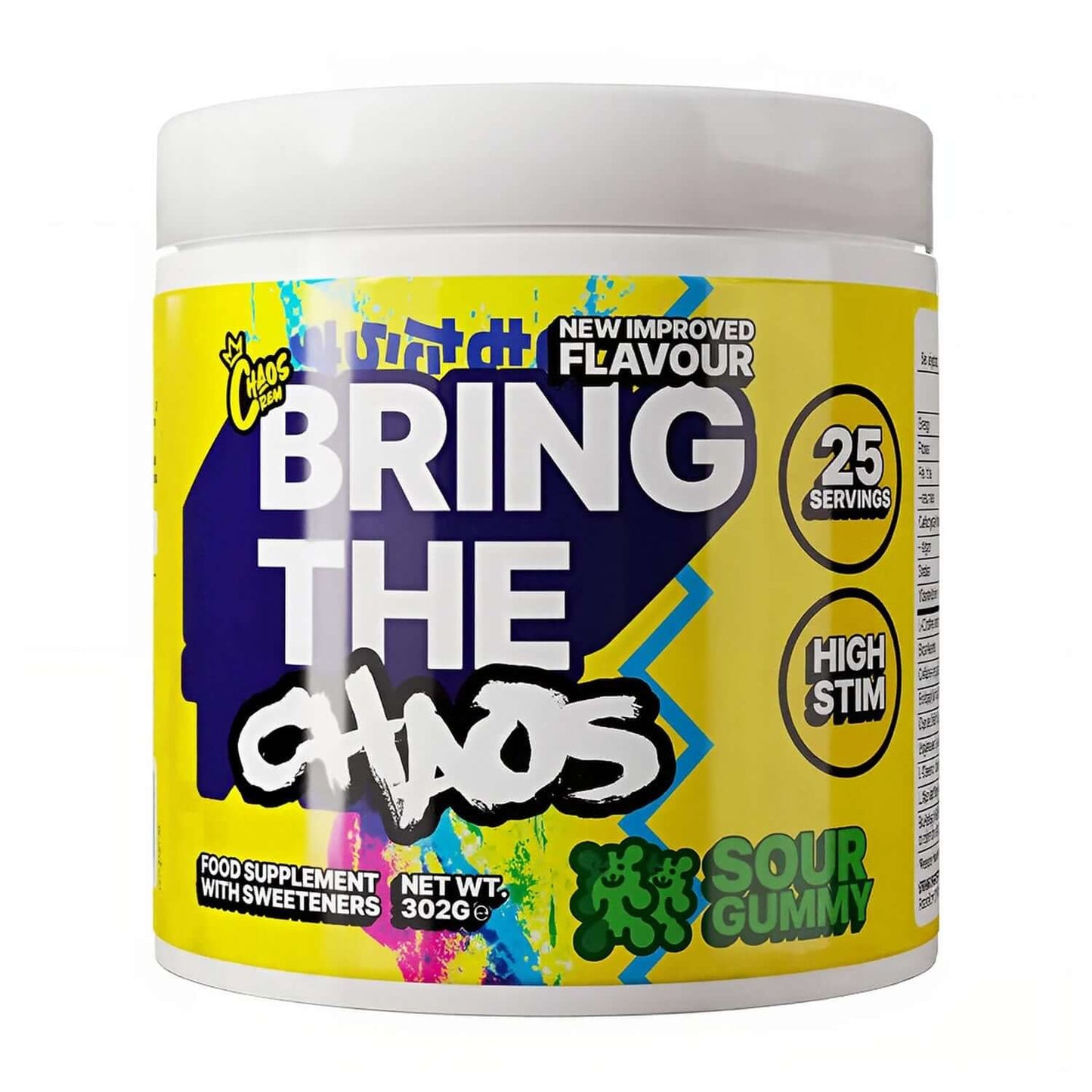 Chaos Crew Bring The Chaos Size: 25 Svgs Flavour: Sour Gummy Bear