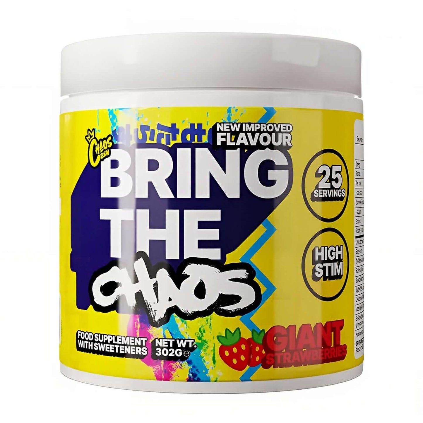 Chaos Crew Bring The Chaos Size: 25 Svgs Flavour: Giant Strawberries