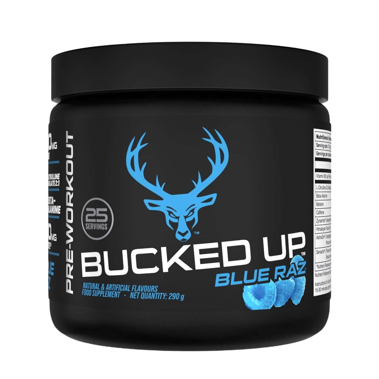Bucked Up Pre Workout Size: 25 Svgs Flavour: Blue Raz