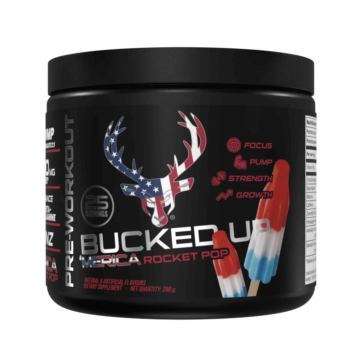 Bucked Up Pre Workout Size: 25 Svgs Flavour: Rocket Pop