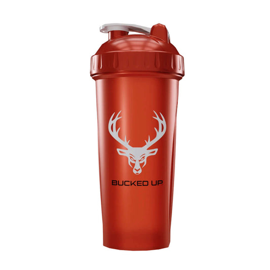 Bucked Up Perfect Protein Shaker Red