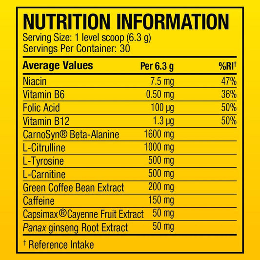 Cellucor C4 Ripped Nutrition Facts