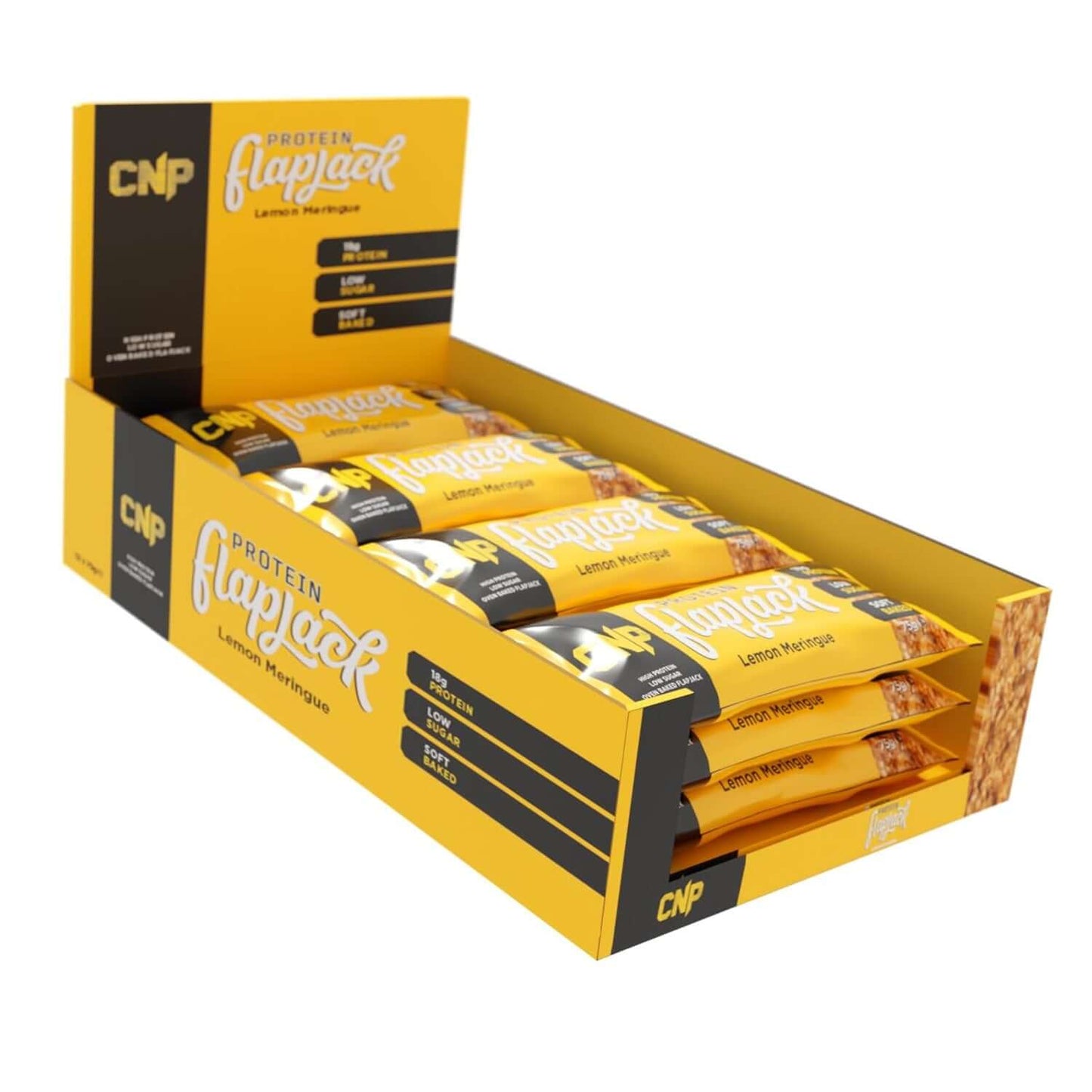 NP Protein Flapjacks Size: 12 x 75g Flapjacks Flavour: Lemon Meringue