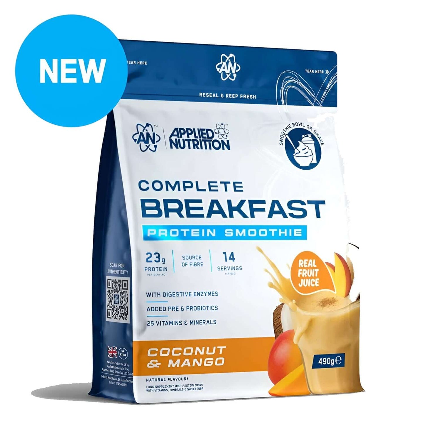 Applied Nutrition Complete Breakfast Protein Smoothie Size: 450g Flavour: Coconut & Mango