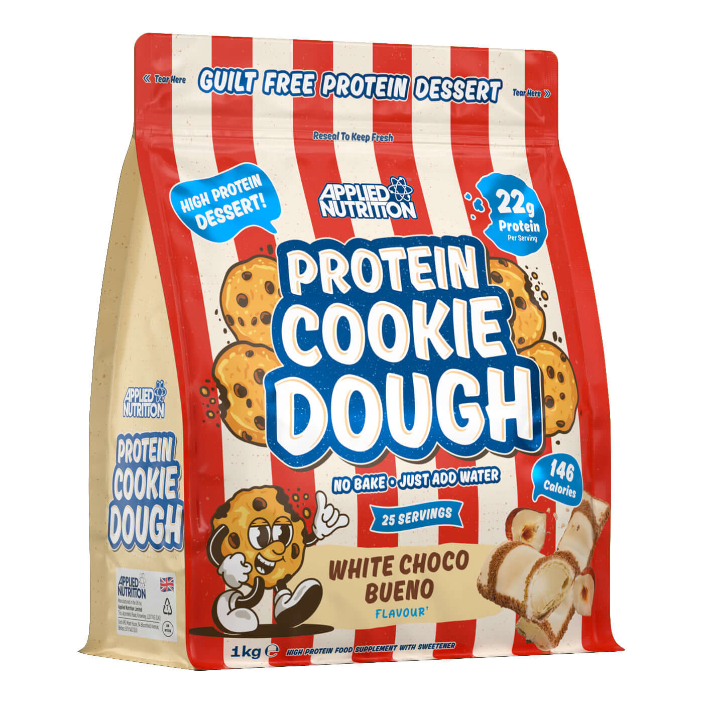 Applied Nutrition Protein Cookie Dough Size: 25 Svgs Flavour: White Choco Bueno