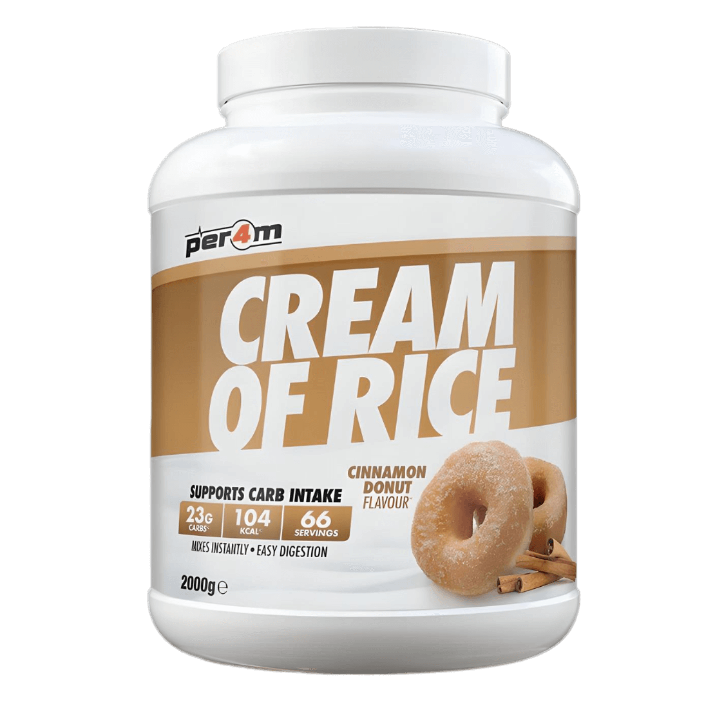 Per4m Cream Of Rice Size: 2kg Flavour: Cinnamon Donut