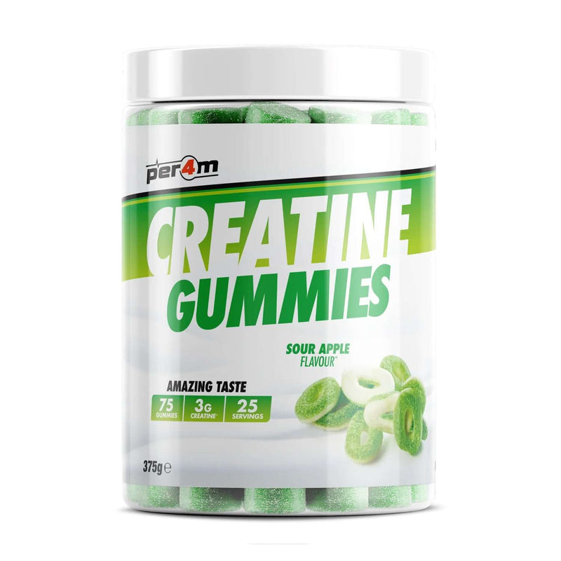 Per4m Creatine Gummies Size: 75 Gummies / 25 Servings Flavour: Sour Apple