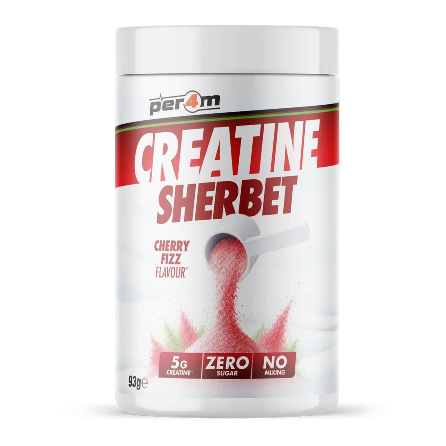 Per4m Creatine Sherbert Size: 93g Flavour: Cherry Fizz