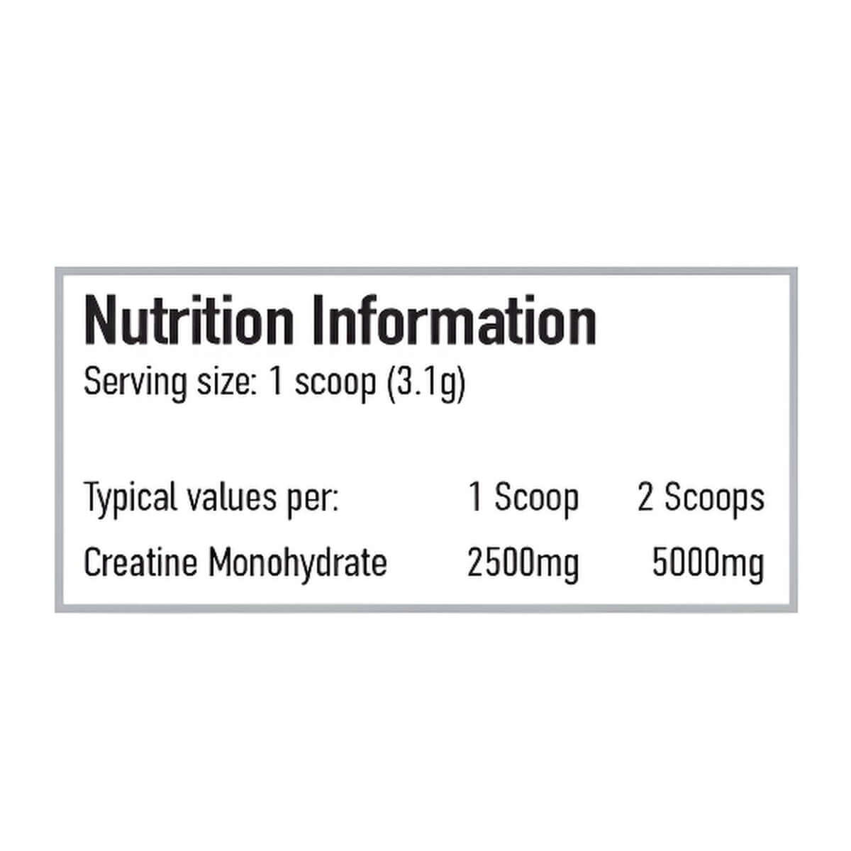 Per4m Creatine Sherbert Nutrition Facts