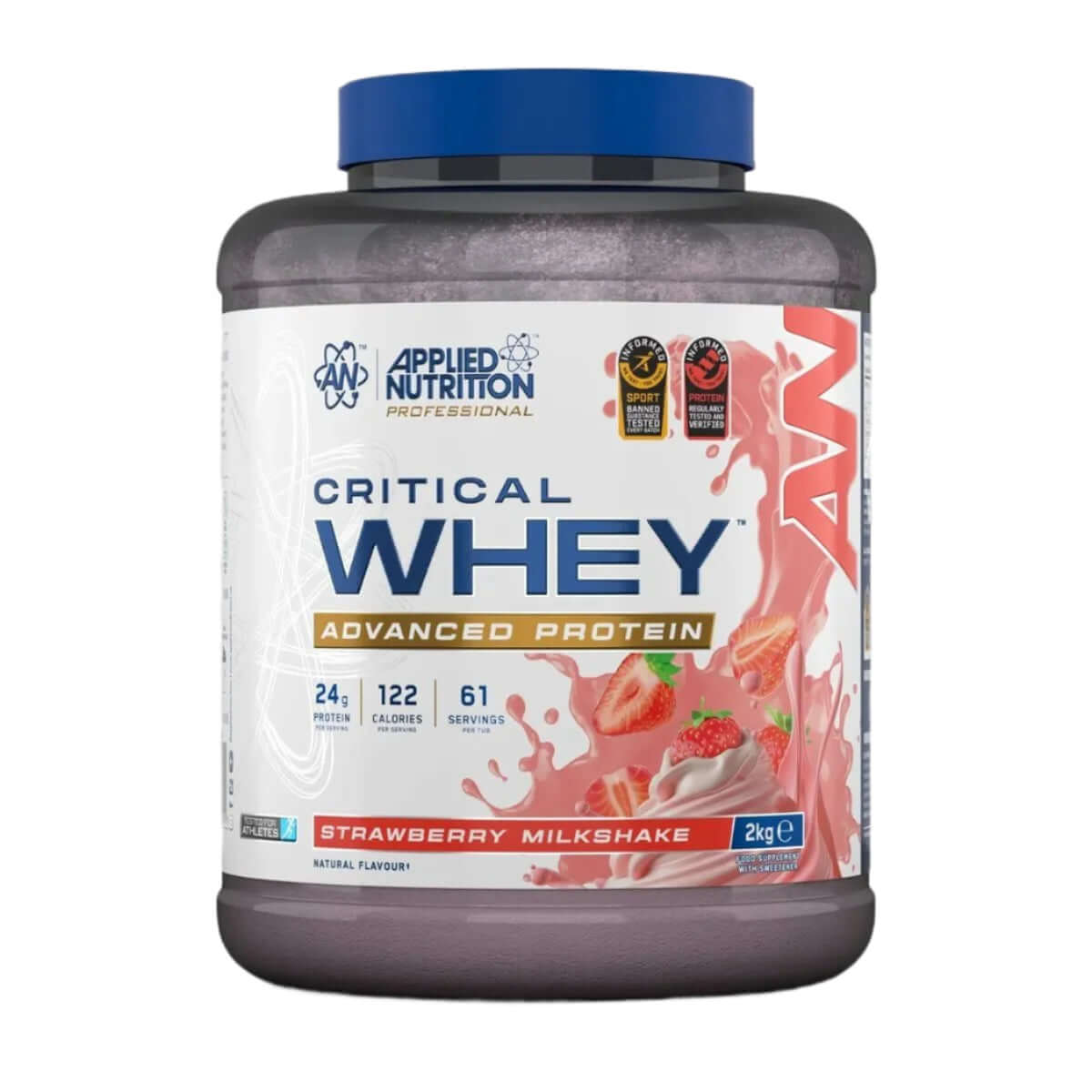 Applied Nutrition Critical Whey Size: 2kg Flavour: Strawberry Milkshake