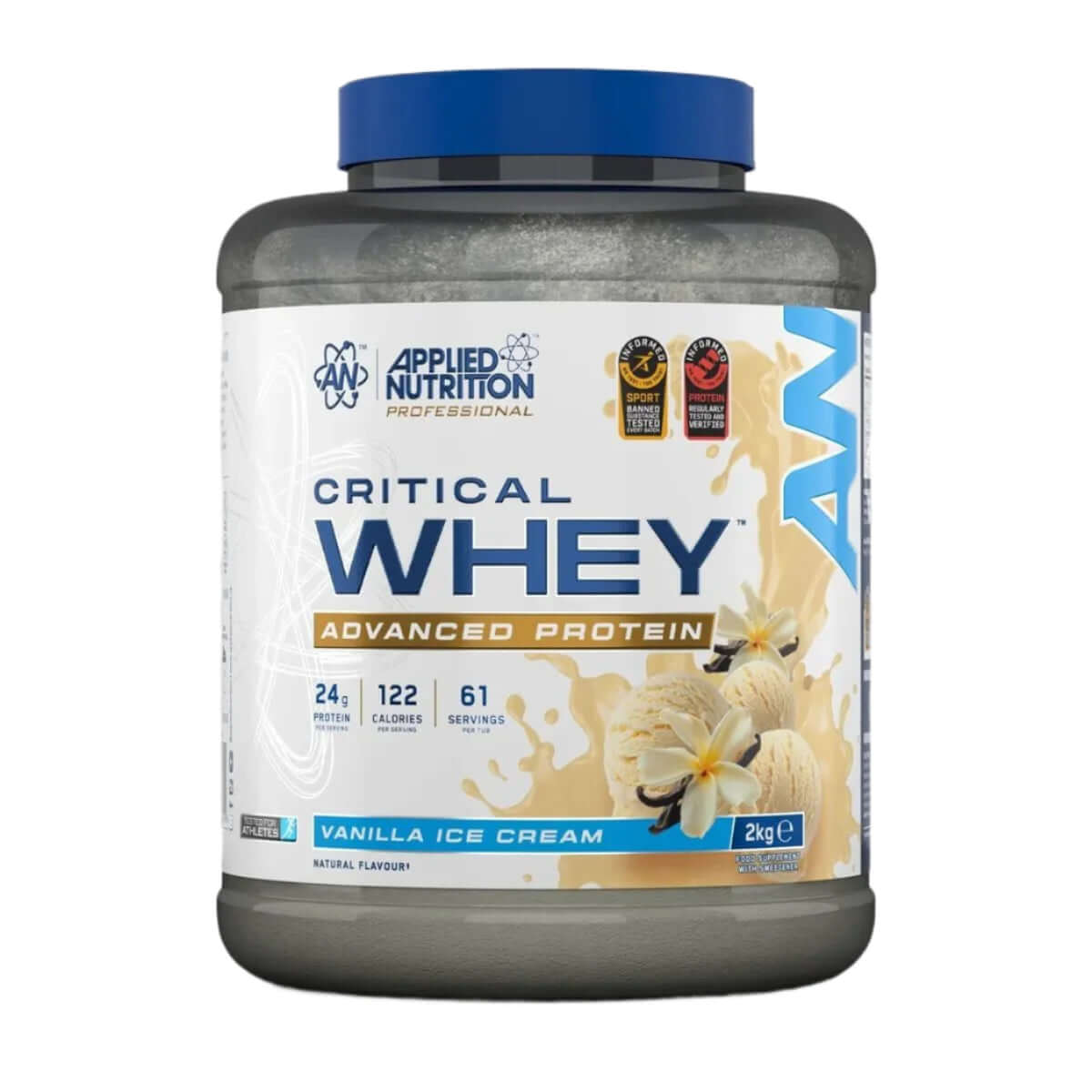 Applied Nutrition Critical Whey Size: 2kg Flavour: Vanilla Ice Cream