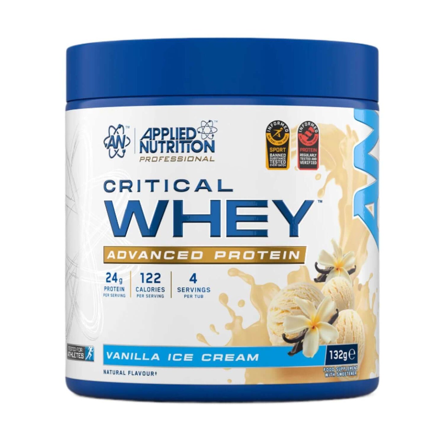 Applied Nutrition Critical Whey Sample Tub Size: 132g Flavour: Vanilla Ice Cream