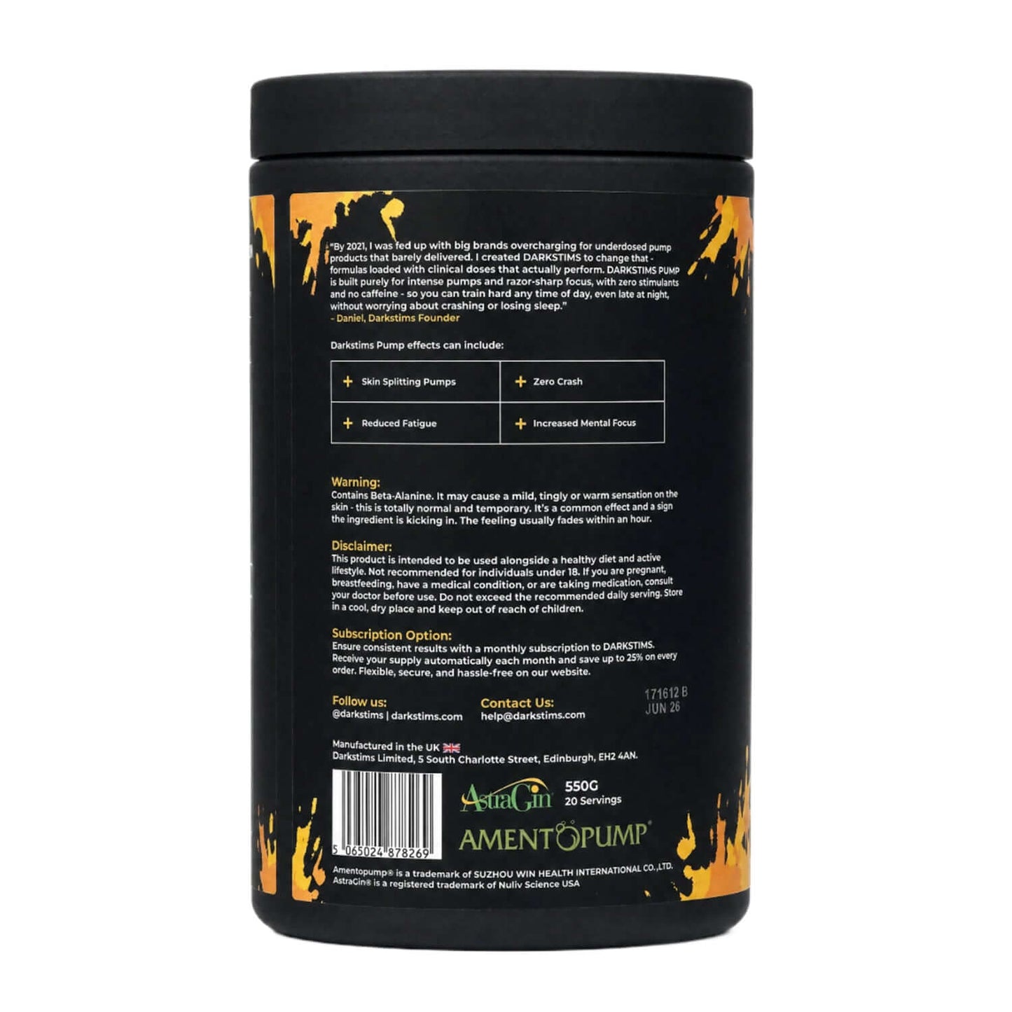 DarkStims Pump V2 Label