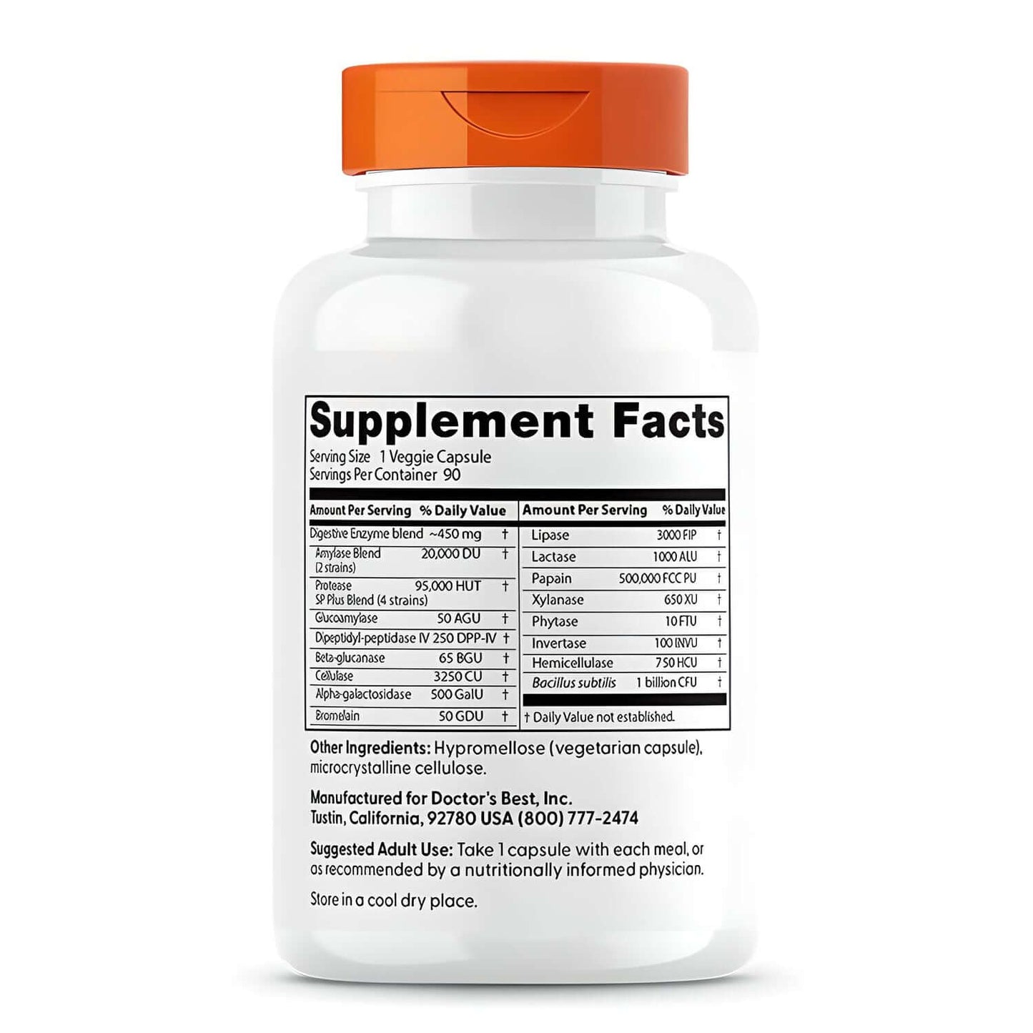 Doctor's Best Digestive Enzymes Size: 90 Capsules