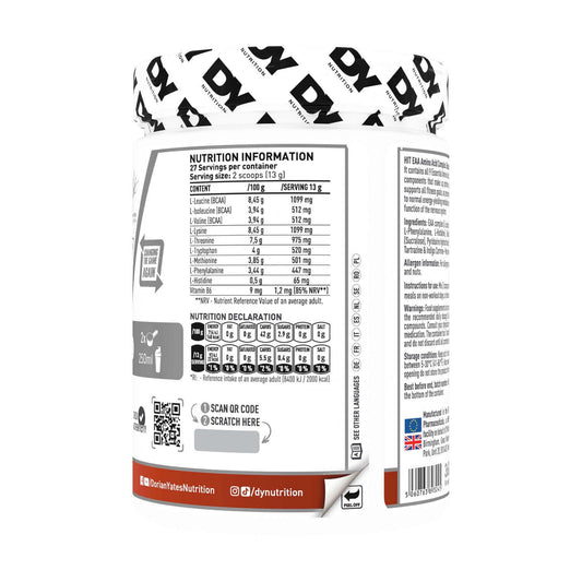Dorian Yates Nutrition HIT EAA Nutrition Facts
