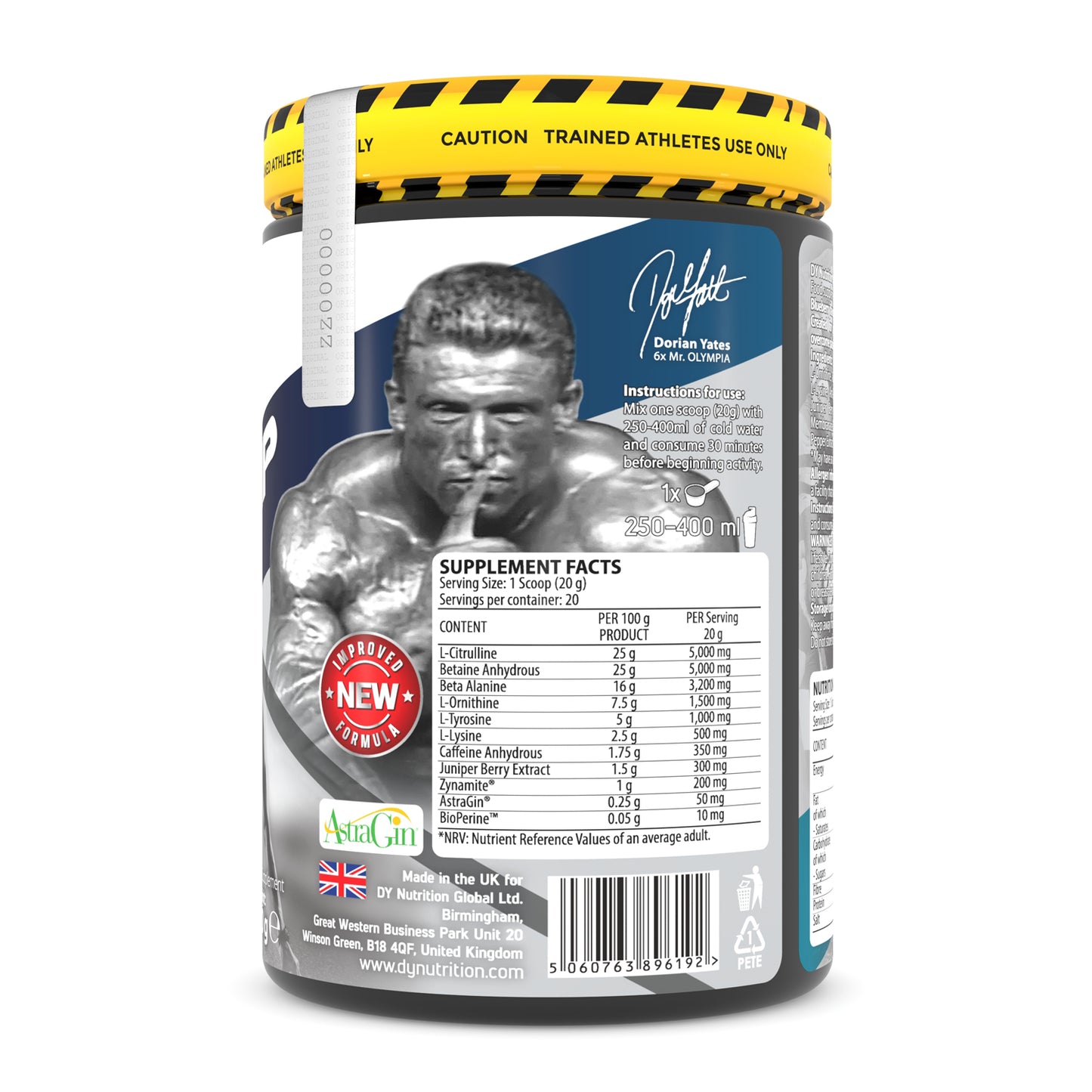 Dorian Yates Nutrition NOX Pump Ultimate Pre-Workout