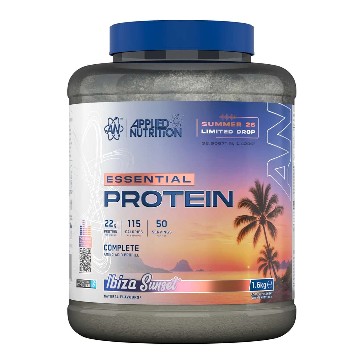 Applied Nutrition Essential Protein Size: 1.6kg Flavour: Ibiza Sunset