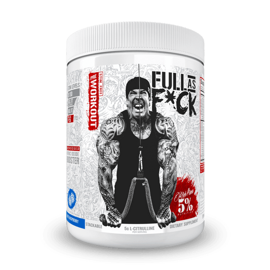 Rich Piana 5% Nutrition Full As F*** Size: 25 Svgs Flavour: Blue Raspberry