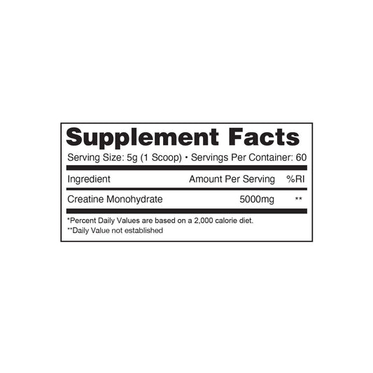 Gaspari Creatine Monohydrate Nutrition Facts