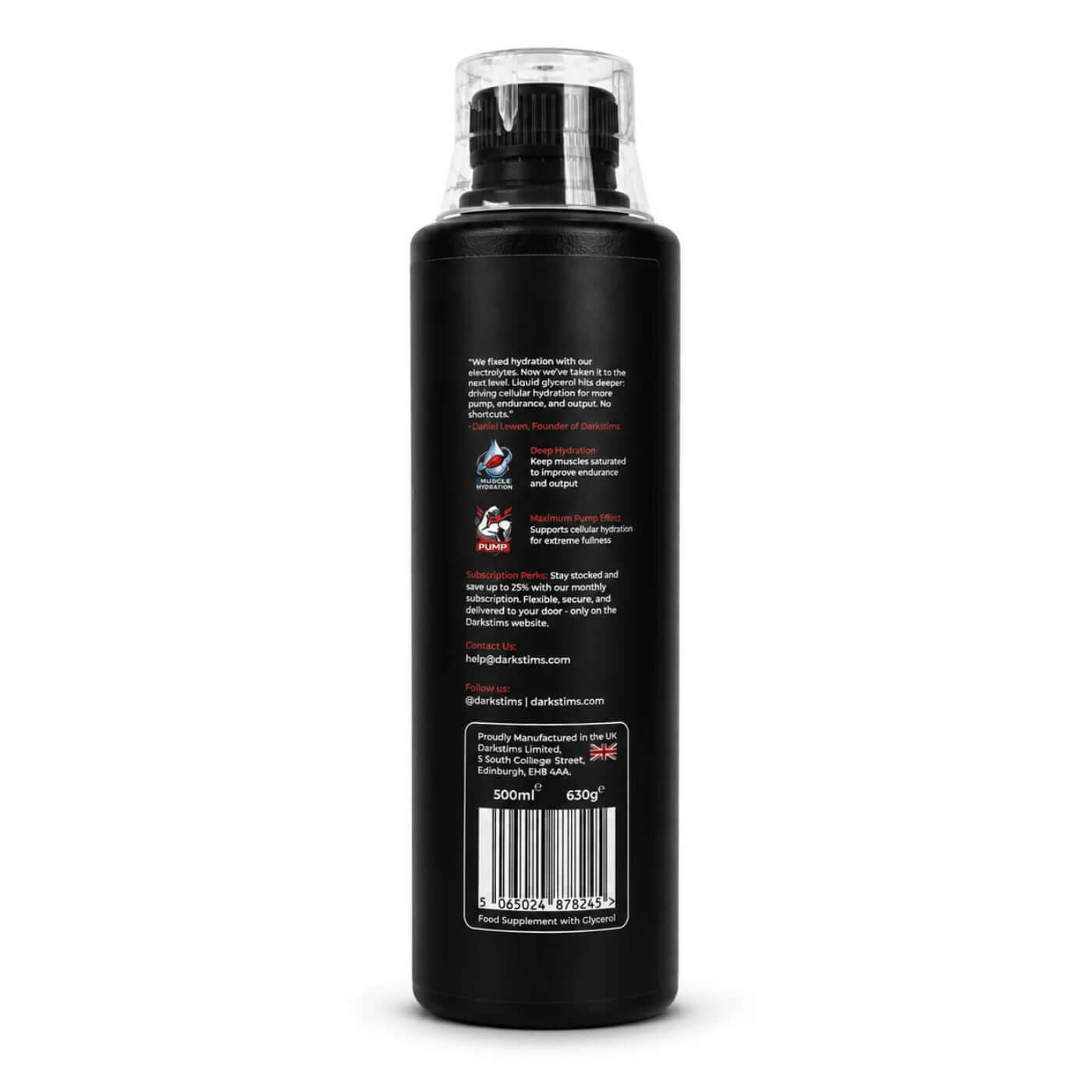 DarkStims Liquid Glycerol Nutrition Facts
