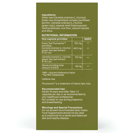 Natroceutics Green Tea Bioactive Nutrition Facts