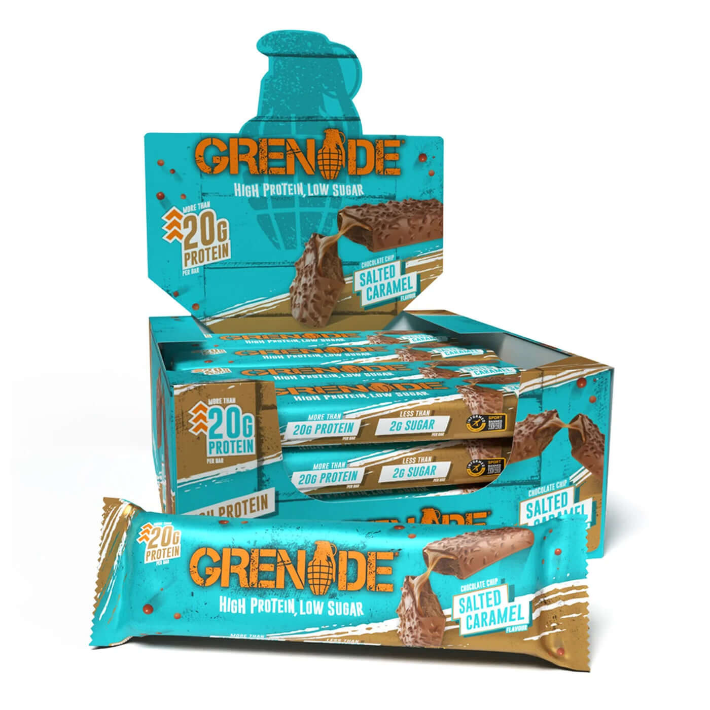 Grenade Protein Bars Size: 12 x 60g Flavour: Salted Caramel