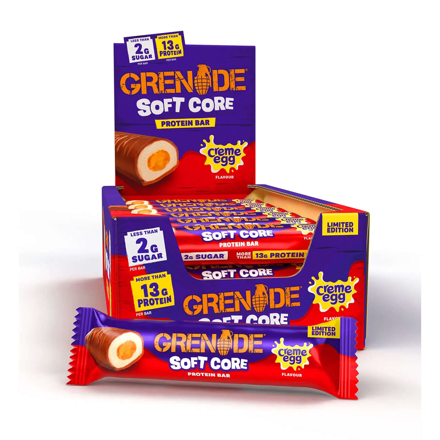 Grenade Creme Egg Protein Bars Size: 18 x 45g Flavour: Creme Egg