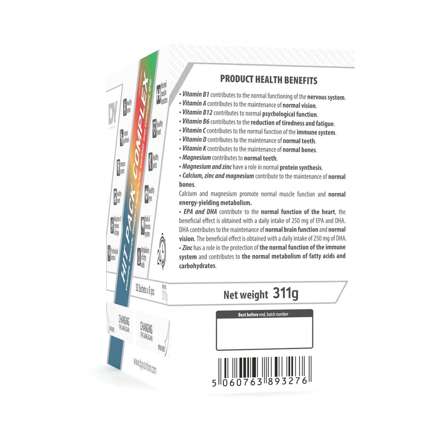 Dorian Yates Nutrition HIT Pack Complex Label