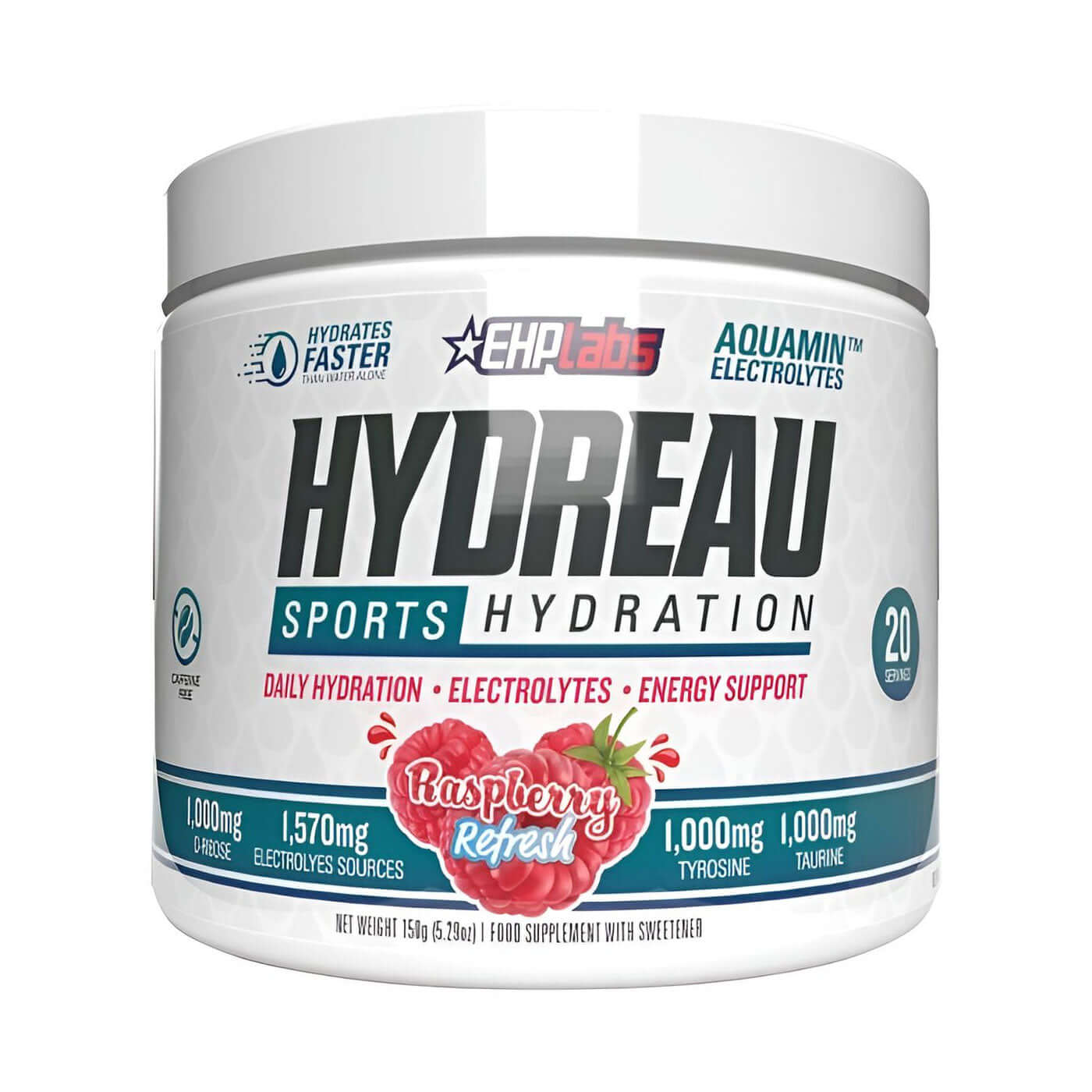 EHP Labs Hydreau Size: 20 Svgs Flavour:  Raspberry Refresh