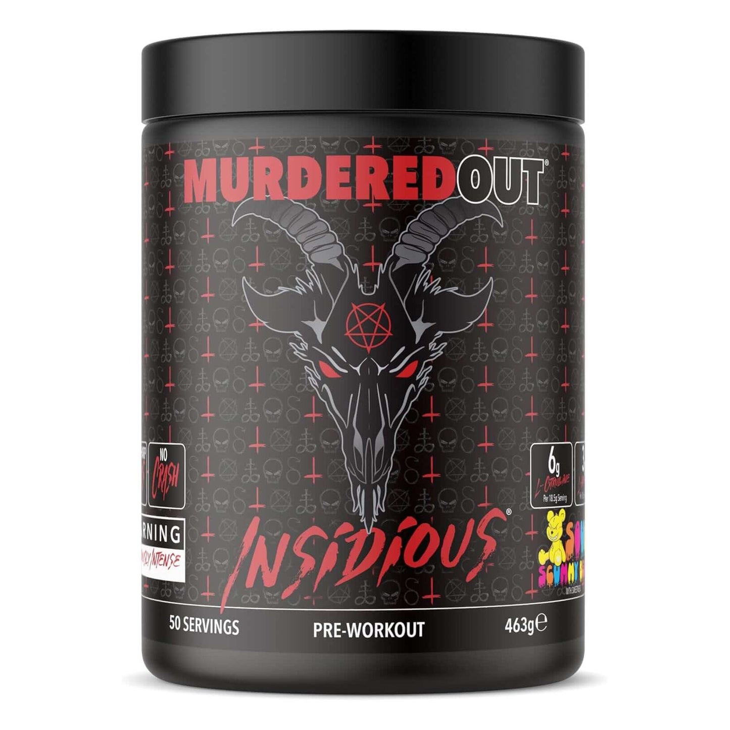 Murdered Out Insidious Size: 463g Flavour: Sour Scummy Bear