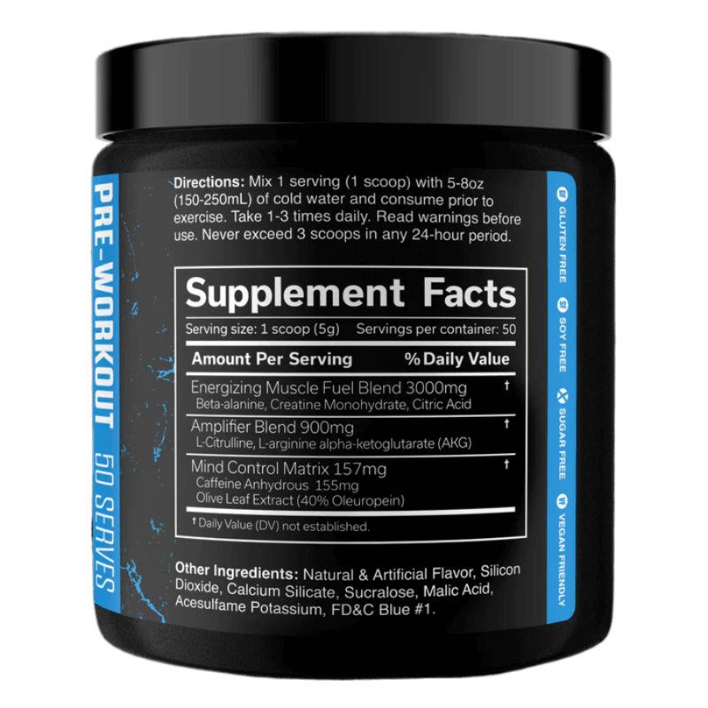 JNX Sports The Curse Pre Workout Nutrition Facts