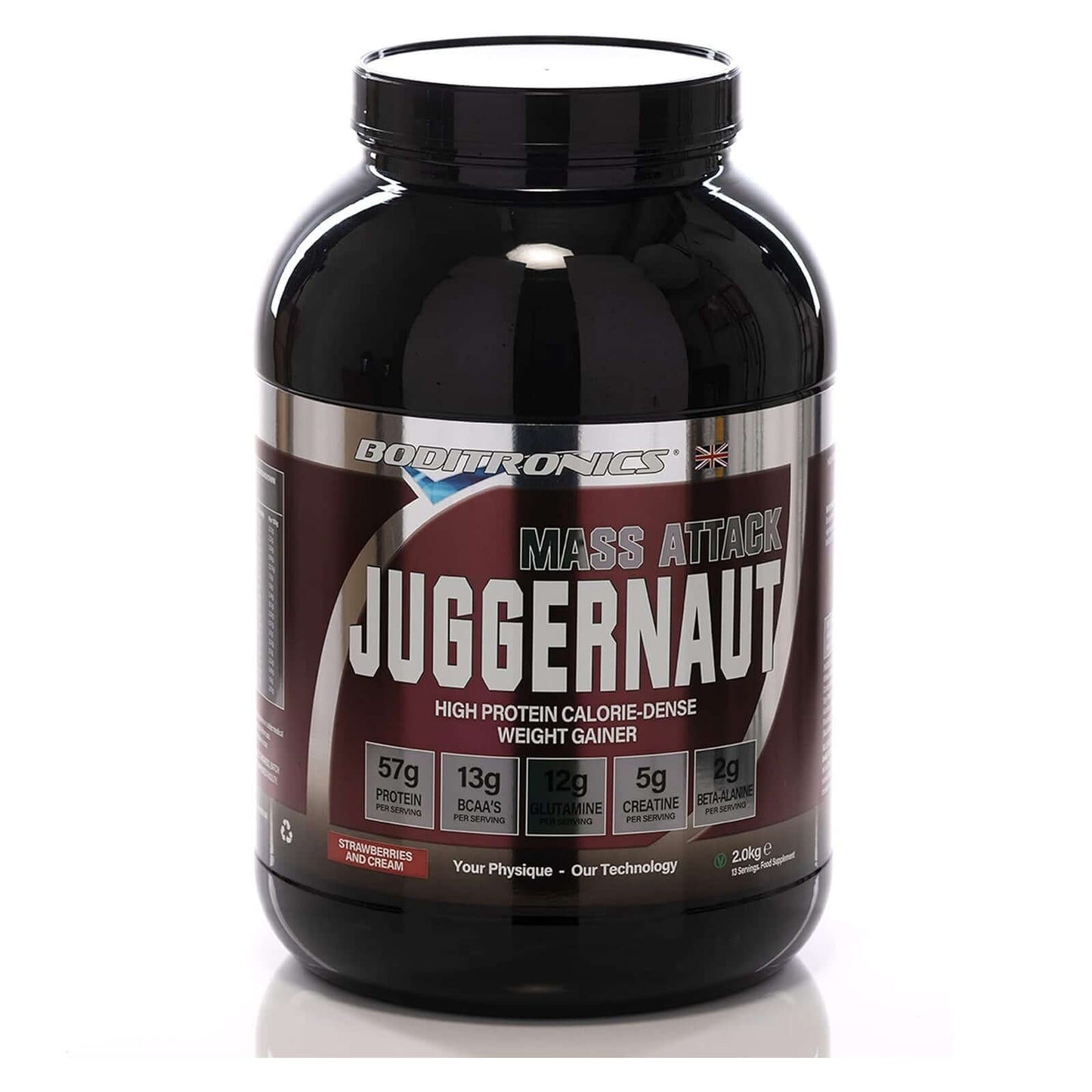 Boditronics Mass Attack Juggernaut Size: 2kg Flavour: Strawberries & Cream