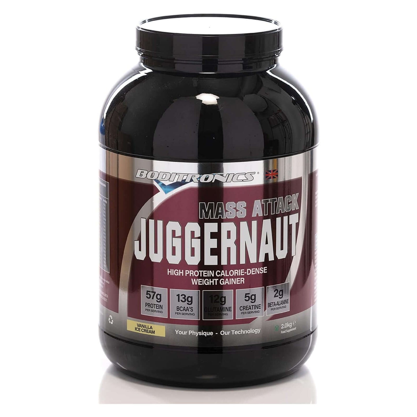 Boditronics Mass Attack Juggernaut Size: 2kg Flavour: Vanilla Ice Cream