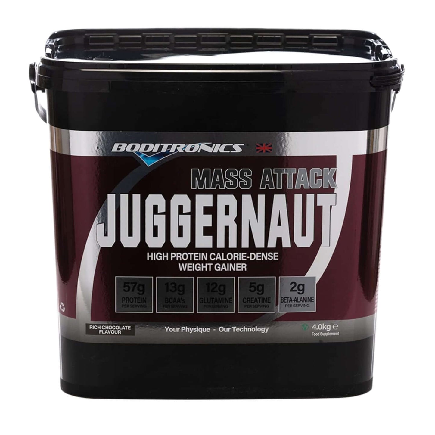 Boditronics Mass Attack Juggernaut Size: 4kg Flavour: Rich Chocolate