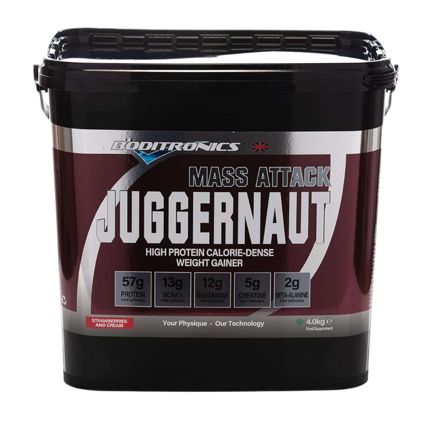 Boditronics Mass Attack Juggernaut Size: 4kg Flavour: Strawberries & Cream