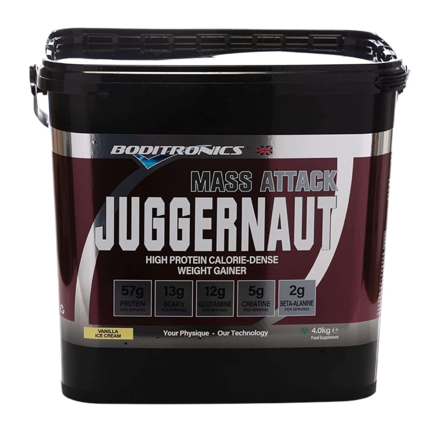 Boditronics Mass Attack Juggernaut Size: 4kg Flavour: Vanilla Ice Cream