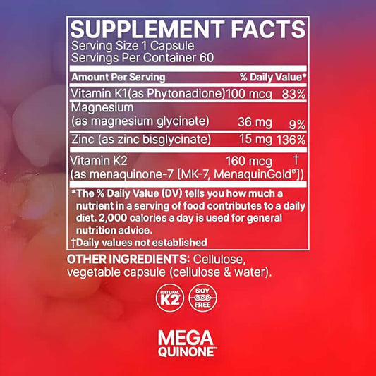 Microbiome Labs MegaQuinone K2-7 Nutrition Facts