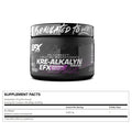 EFX Sports Kre-Alkalyn EFX Powder, Unflavored - 100g. Nutrition facts and ingredients information.