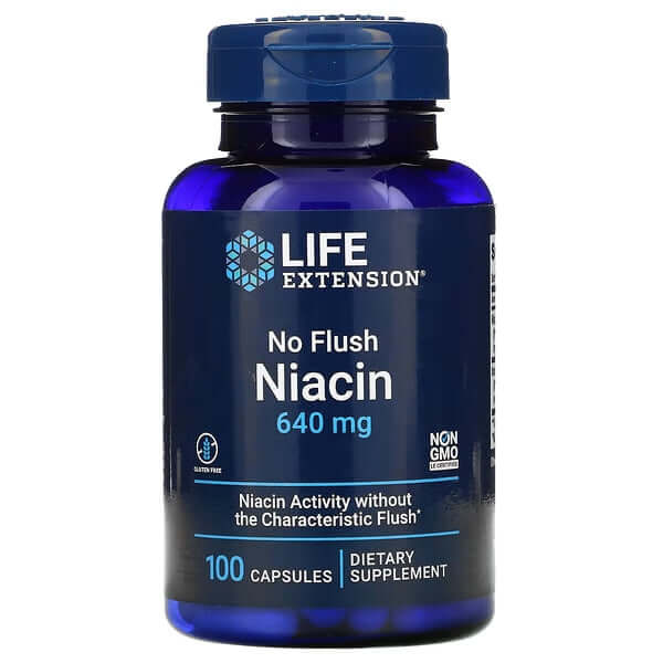 Life Extension No Flush Niacin Size: 100 Capsules