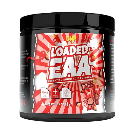 CNP Loaded EAA Size: 100g Flavour: Strawberry Laces
