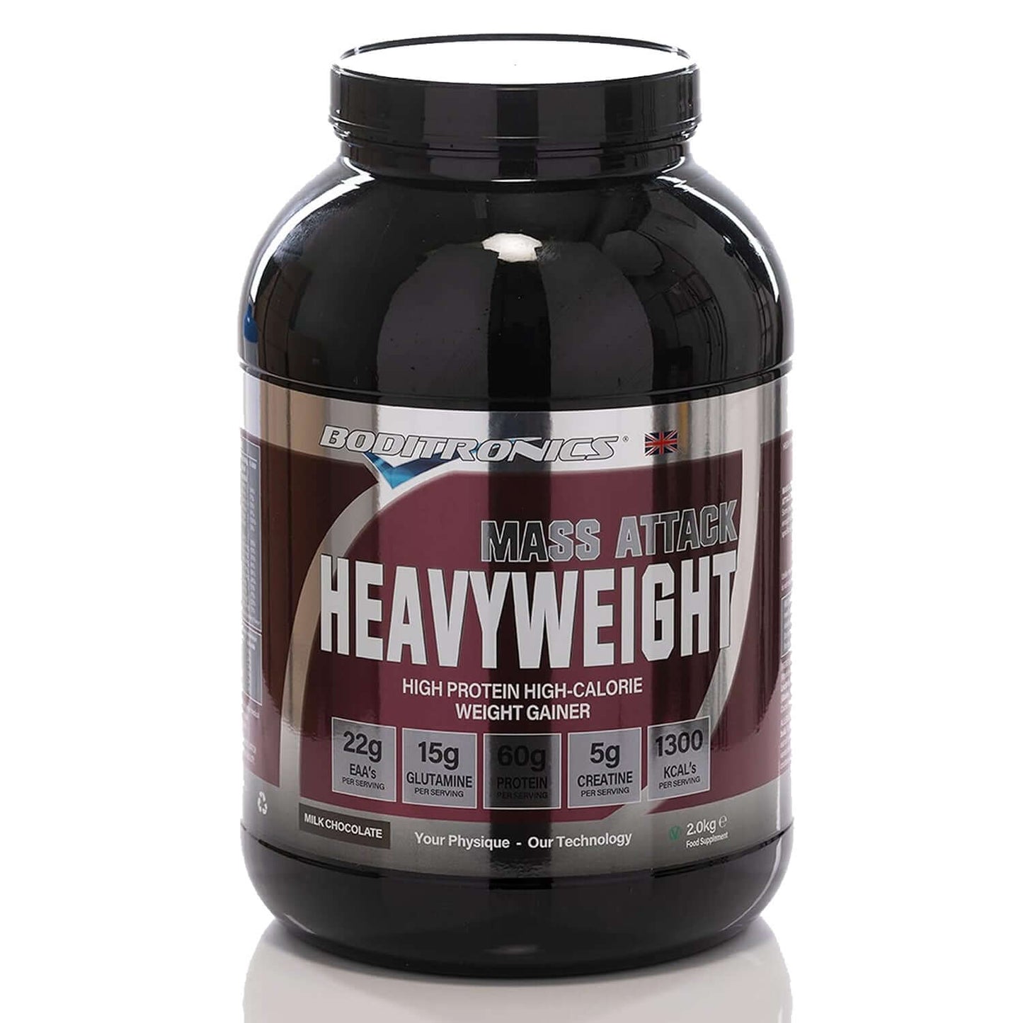 Boditronics Mass Attack Heavyweight Size: 2kg Flavour: Milk Chocolate